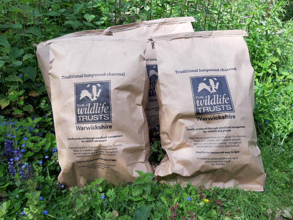 Volunteers produce sustainable charcoal for sale Warwickshire